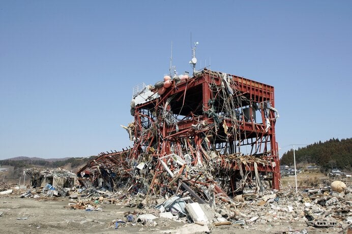 東日本大震災での宮城県南三陸町の津波による被害