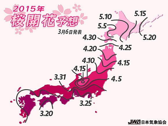 桜開花予想