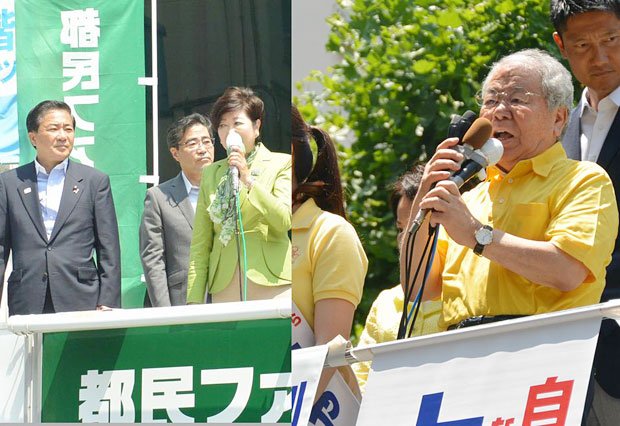 長島昭久・衆院議員（左写真）と“都議会のドン”こと内田茂都議（撮影／小泉耕平）