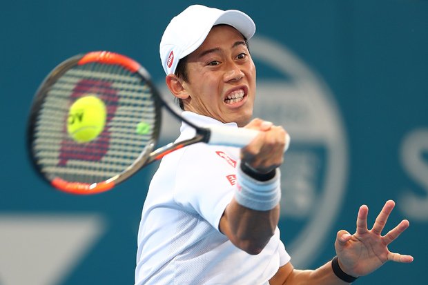 今シーズン開幕戦のブリスベン国際で初めて決勝に進んだ錦織圭（写真：Getty Images）