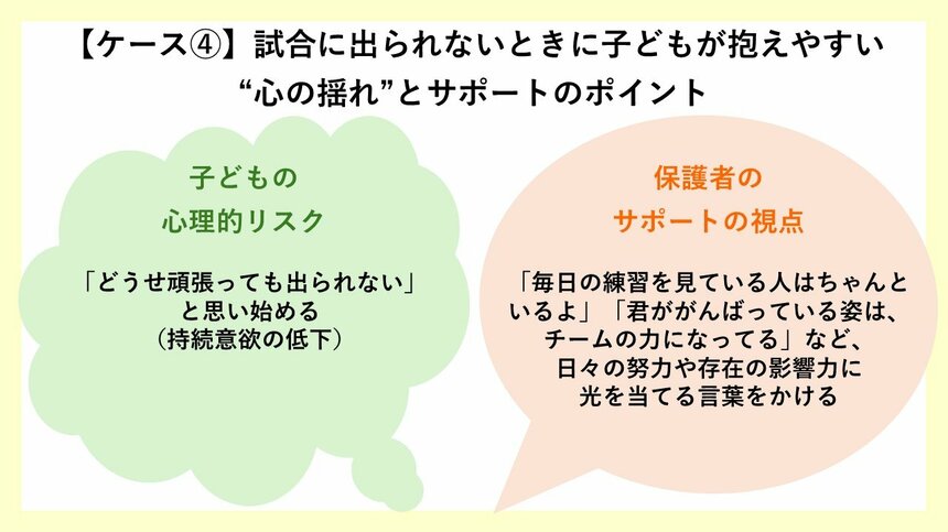 写真・図版（6枚目）| スポーツで「試合に出られない」子どもたちが、自己否定感を持たないために大切な「心のケア」とは？