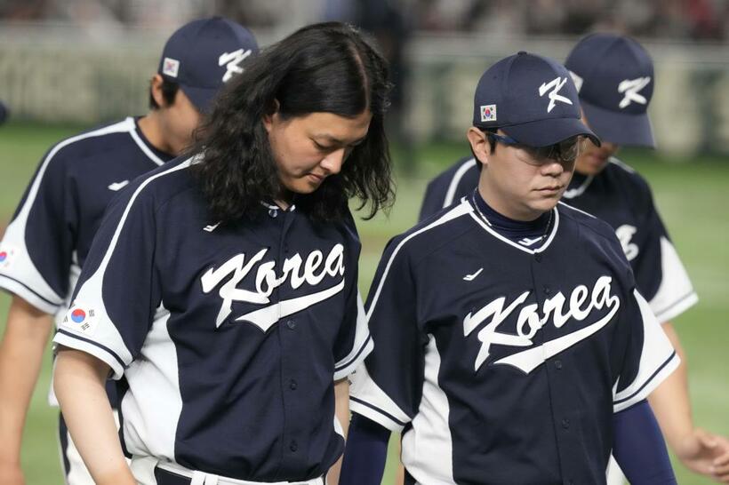 WBC1次ラウンドで日本に敗れた韓国代表（写真：AP/アフロ）