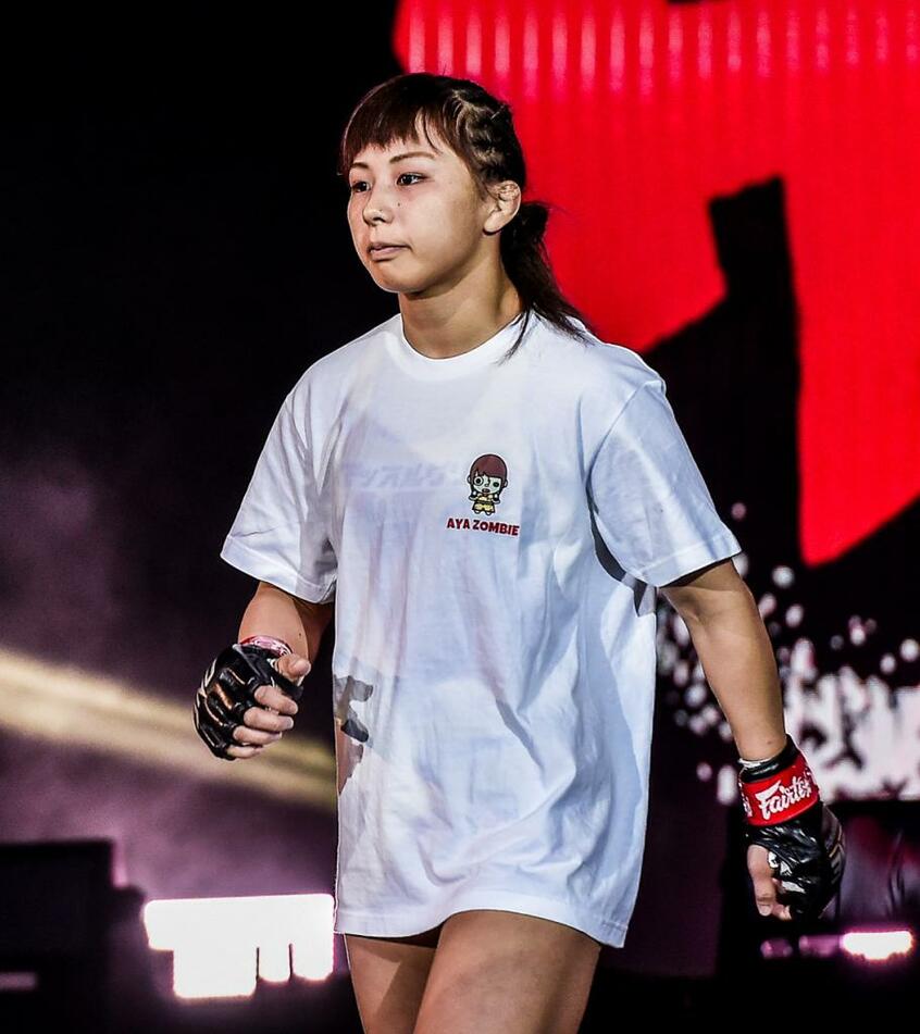 王座に挑戦する三浦彩佳(写真提供・ONE Championship)
