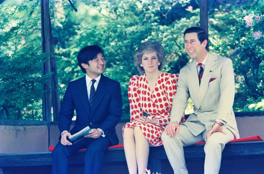 訪日時のチャールズ皇太子とダイアナ妃