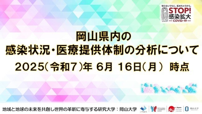 写真・図版(1枚目)| 【岡山大学】岡山県内の感染状況・医療提供体制の分析について(2025年6月16日現在)