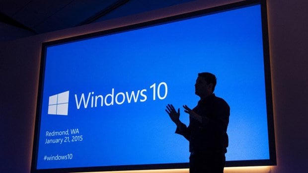 Windows10の説明を行う、マイクロソフトのOS担当エグゼクティブバイスプレジデント・Terry Myerson氏