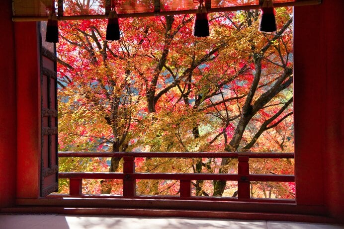 談山神社の紅葉（奈良県）