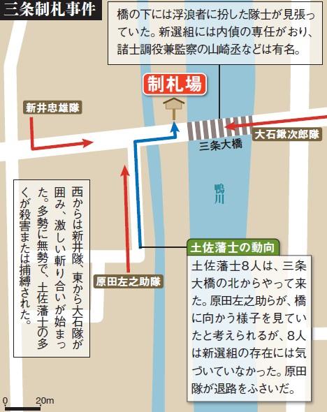 制札は長州藩を弾劾するものである。それにもかかわらず土佐藩士が事件に関与したことが、当時の京都の情勢の複雑さを物語っていよう。会津藩と新選組は目の仇だったのである