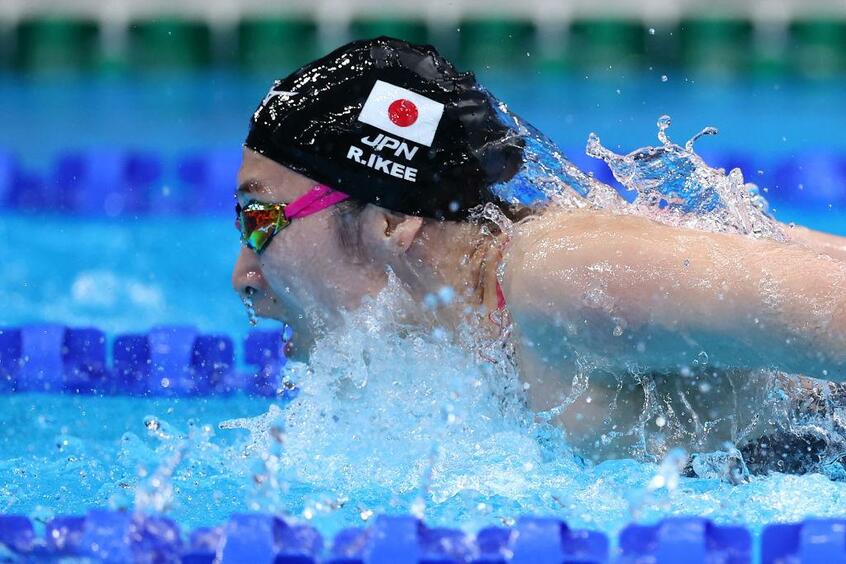 第3泳者としてバタフライを泳いだ池江璃花子(gettyimages)
