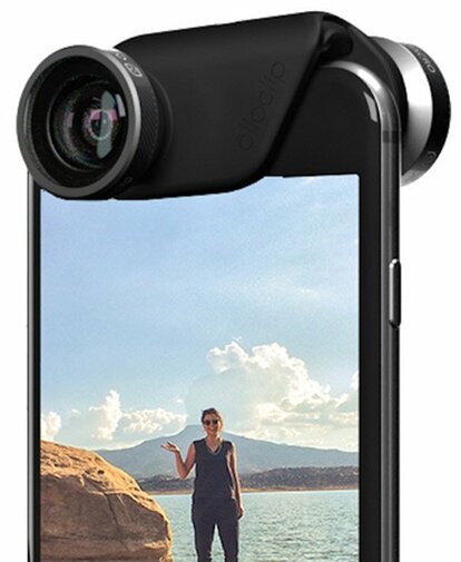 上からかぶせるだけでiPhoneカメラの性能をより引き出すことができる「olloclip 4in1」