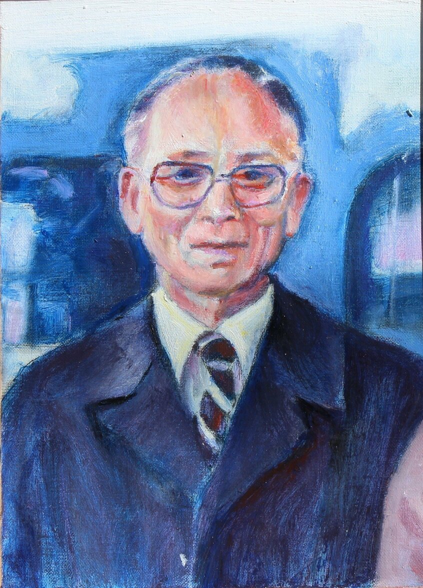 増田さんの父の肖像画(2023年作)。父から被爆体験の話を聞いたことはなかった(写真:本人提供)