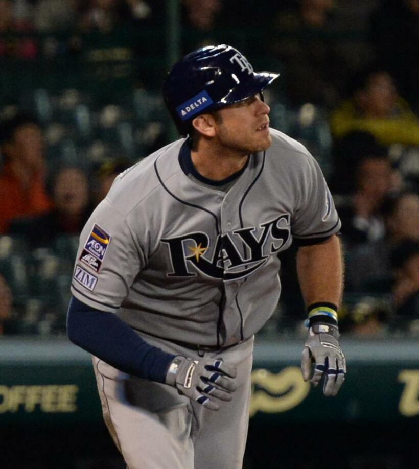 2014年の日米野球で来日したレイズ時代のエバン・ロンゴリア