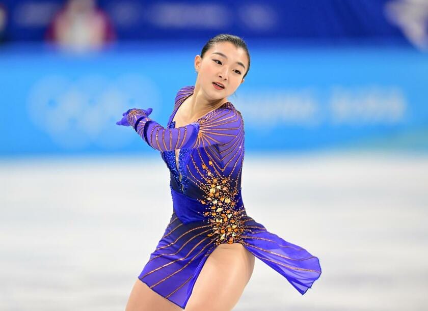 2月17日、北京五輪フィギュアスケート・女子フリーの演技をする坂本花織