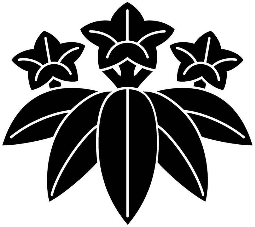 源氏／笹竜胆竜胆の花と葉を組み合わせた意匠の紋。その葉が笹に似ていることから命名された