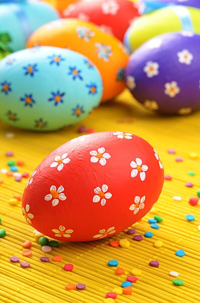 復活祭用に特別に装飾された鶏卵「イースター・エッグ」は、イエス・キリストの復活のシンボル