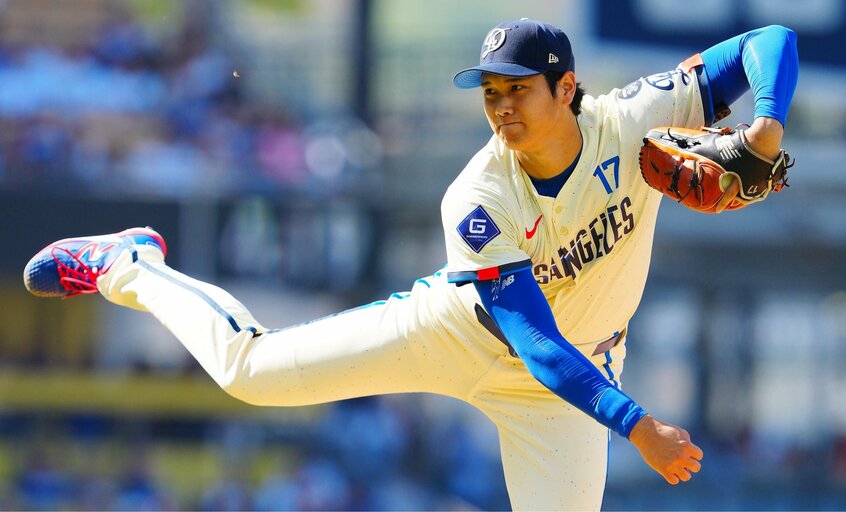力投する大谷(日刊スポーツ)