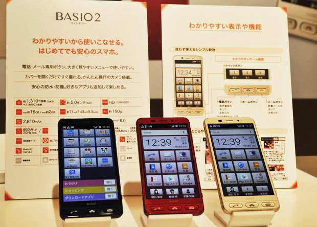 「BASIO2」（シャープ製）