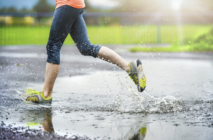 雨だからランニングをお休みにするのではなくシャワーランを楽しもう