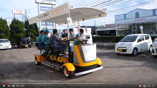 【動画はこちら】ビアバイクが動いている様子はこちらをクリック!