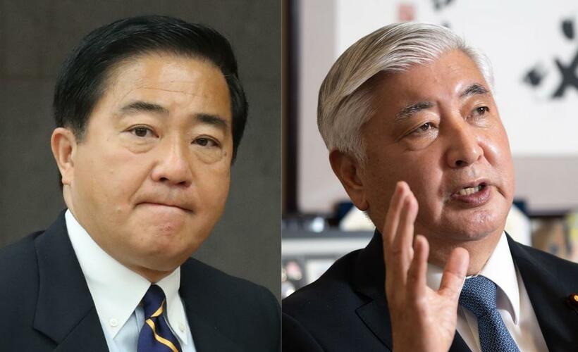 相次いで「辺野古」の見直しに言及した中谷元・元防衛大臣（右）と長島昭久・元防衛副大臣。コロナ禍による財政難が追い風になるか［写真／小山幸佑（中谷氏）、朝日新聞社（長島氏）］