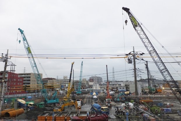 アップルによる「綱島TDC（テクニカル・デベロップメント・センター）」の建設工事が進んでいる