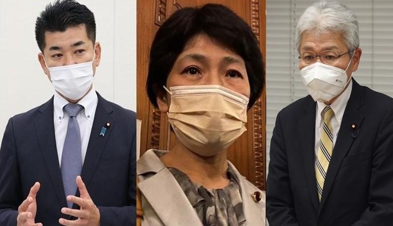 立憲民主党の代表選に出馬が取りざたされている（左から）泉健太氏、西村智奈美氏、逢坂誠二氏氏