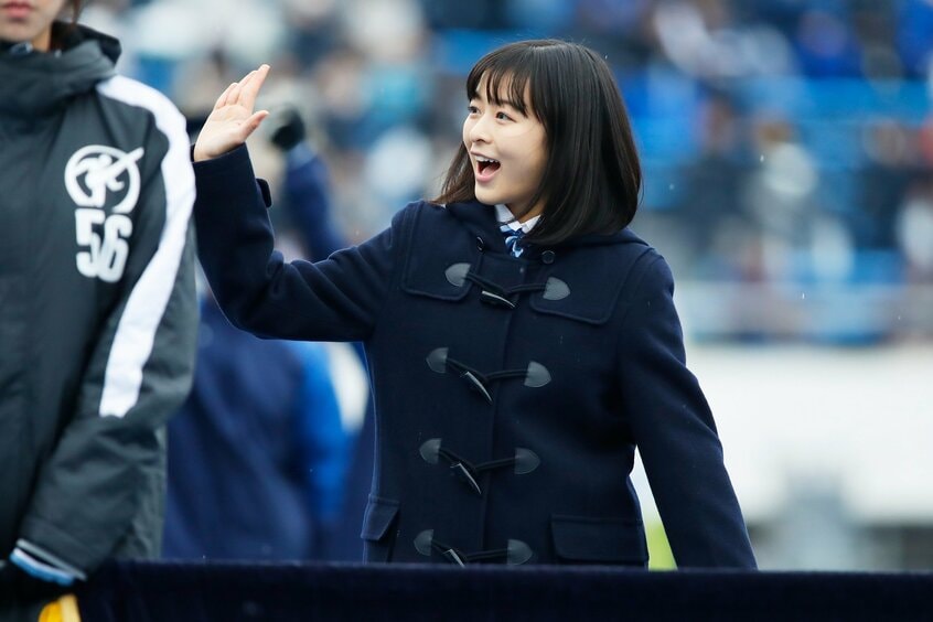 第98回 全国高校サッカー選手権 開会式での森七菜=2019年(写真:森田直樹/アフロスポーツ)