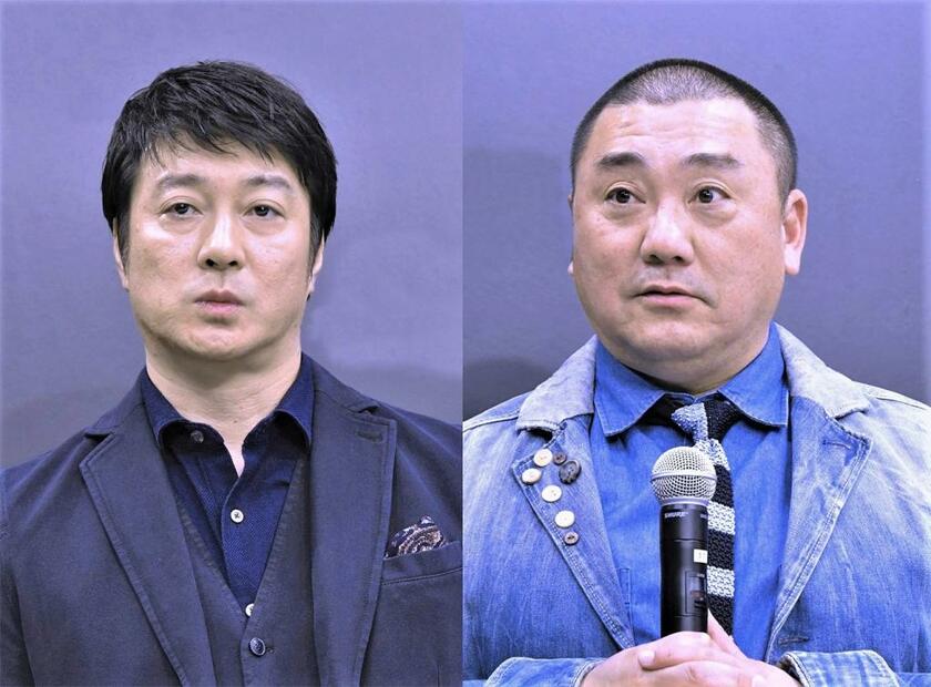 お笑いコンビ「極楽とんぼ」。左から加藤浩次、山本圭壱（C）朝日新聞社