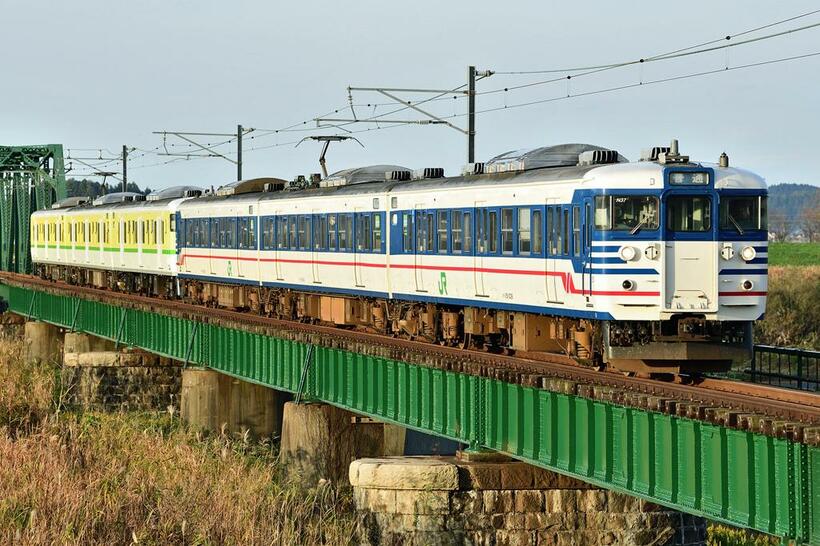 電車から気動車まで幅広く使用され、新潟地区ではおなじみの一次新潟色（写真／ＰＩＸＴＡ）