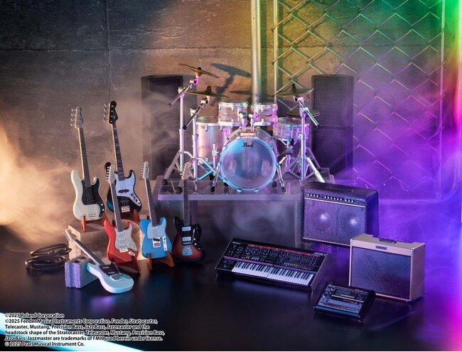 写真・図版（1枚目）| バンダイのガシャポン(R)人気シリーズ『1/12 SCALE MINIATURE SERIES』から「Roland」「Fender」「Pearl」とコラボした３商品が新登場！