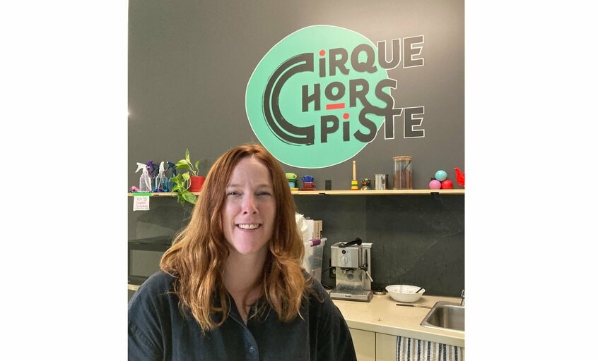 シルク・オー・ピスト(CHP)のゼネラルディレクター、Karine Lavoie(キャリンヌ・ラヴォワ) (撮影/西元まり)