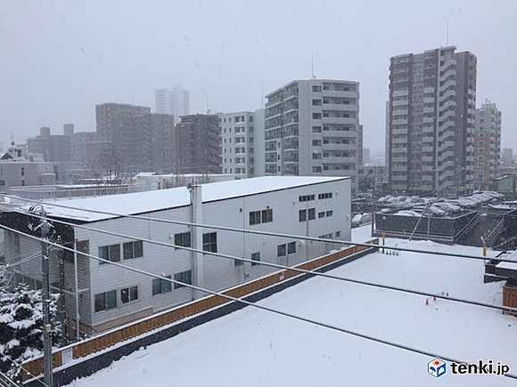 元旦の札幌（2018年1月1日）　撮影：日本気象協会北海道支社　岡本肇