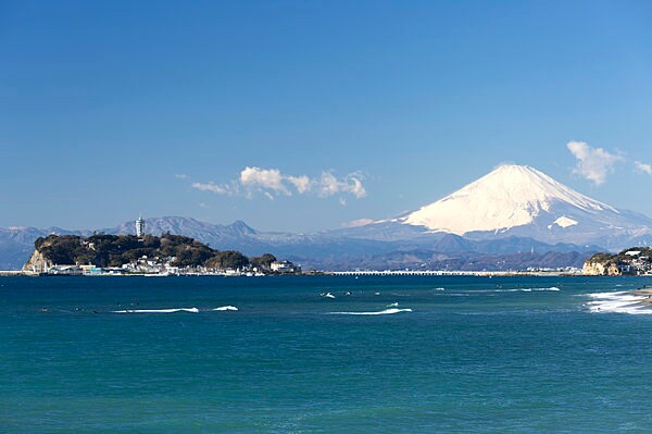 江ノ島からは富士山を眺めることもできます