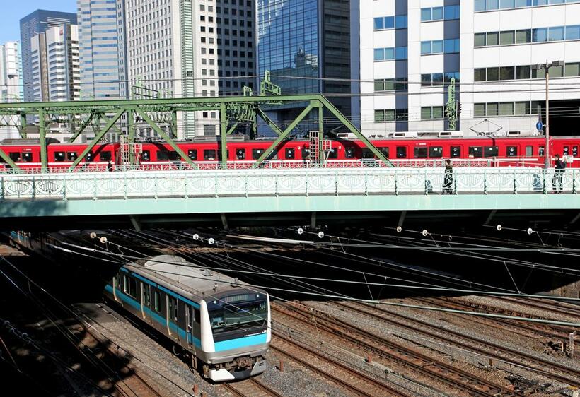 品川・八ツ山橋付近。高架化による渋滞緩和が期待される（C）朝日新聞社