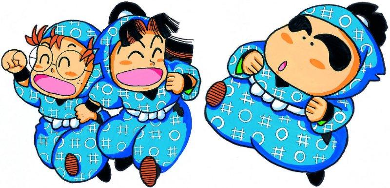 忍たまの乱太郎、きり丸、しんべヱの三人組　(c)尼子騒兵衛/朝日小学生新聞
