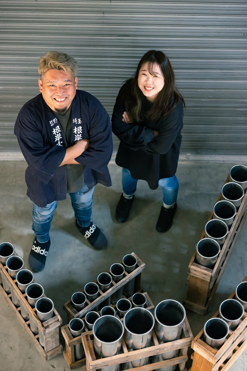 根岸由妃さん（右）、根岸大夢さん（撮影／写真映像部・上田泰世）