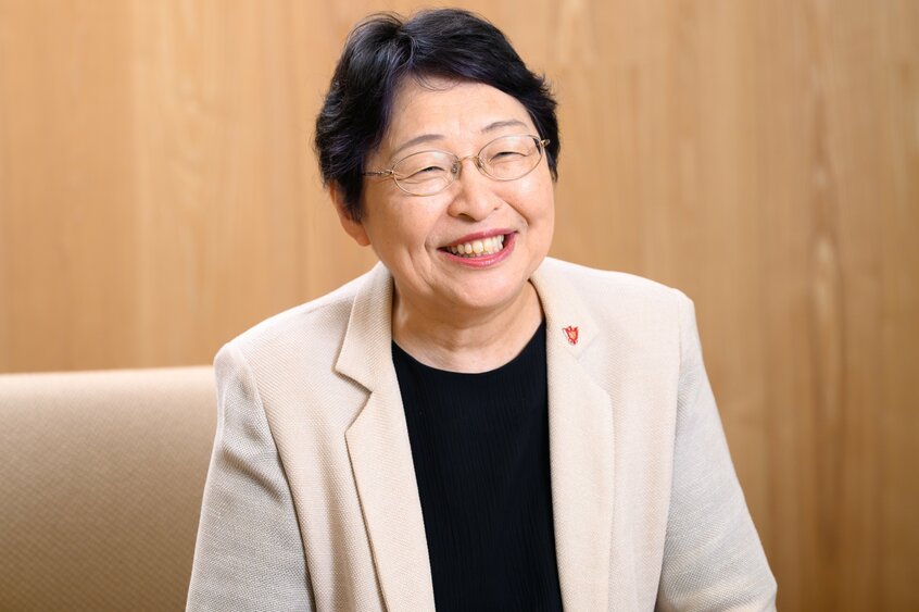 上智大学の杉村美紀学長（撮影／小山幸佑）