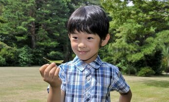 1歳からトンボに夢中の悠仁さまが可愛い! 大きな捕り網をブンブンふり回す、小さな「生物学者」