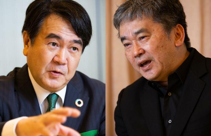 河合雅司さん(左)、真山仁さん (撮影/写真部・高橋奈緒)