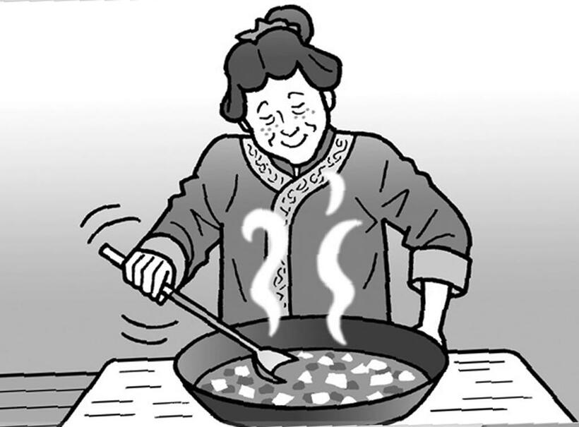 豆腐だけでなくナスや春雨の麻婆料理も人気です（イラスト／桔川伸）
