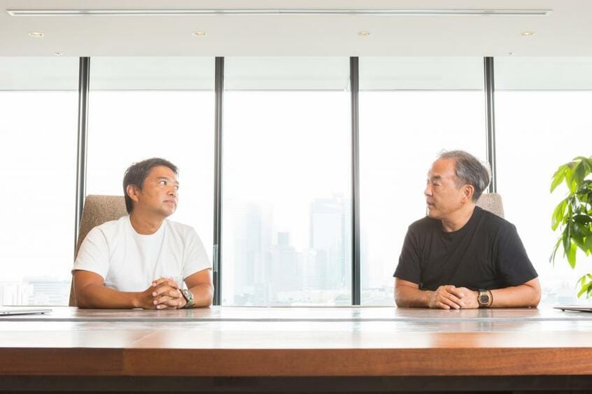 味澤将宏氏（左）と足立光氏（撮影／写真部・小黒冴夏）