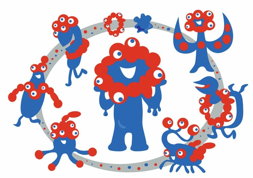 ミャクミャクの姿はひとつではなく、様々な姿に変形するキャラクターになるはずだった＝日本国際博覧会協会提供