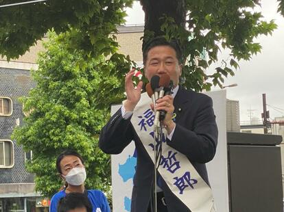 ５回目の当選を目指す立憲の福山前幹事長