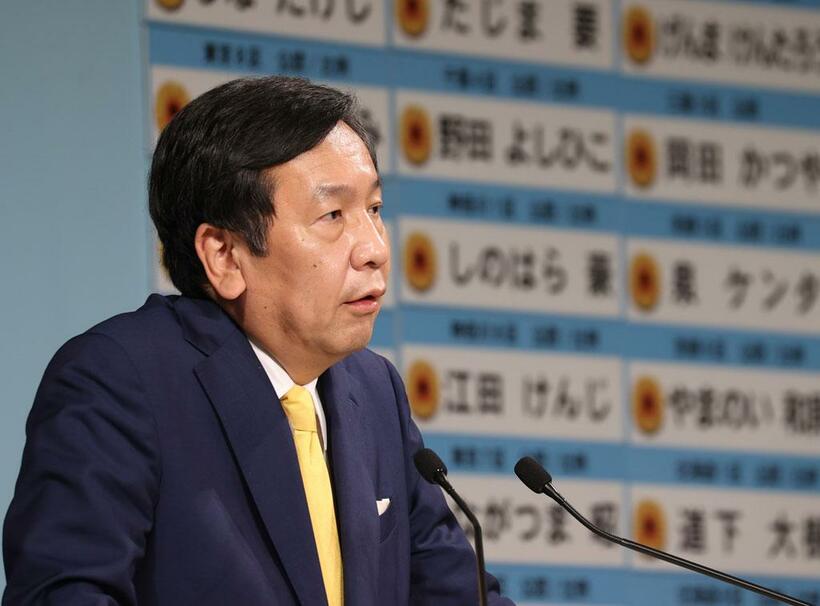 立憲民主党の枝野幸男代表は辞任を表明し、香川1区で平井卓也・前デジタル相を破った小川淳也氏らが代表選出馬を検討している　（ｃ）朝日新聞社