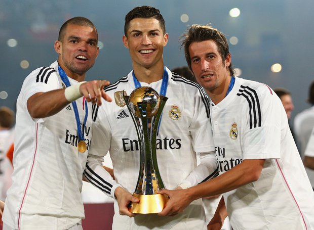 2014年にもクラブW杯を制したレアルのＣ・ロナウド（中央）ら（写真：Getty Images）