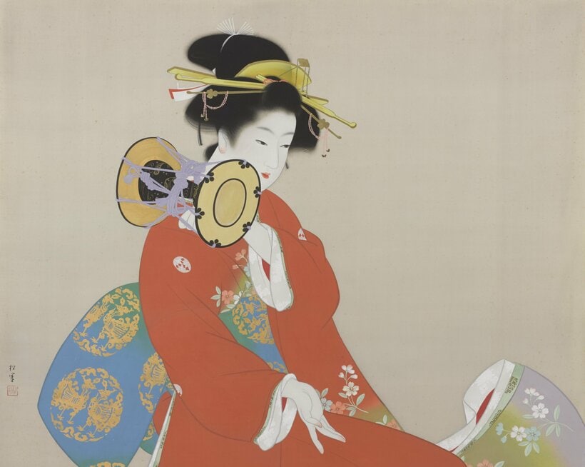 上村松園《鼓の音》1940年 松伯美術館 【前期展示】