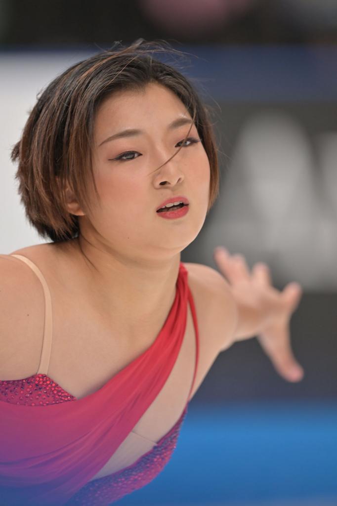 坂本花織（２２）／女子シングルで１位の１４６．６６点（７３．４８、７３．１８）。北京五輪銅メダル、２０２２年世界選手権金メダル