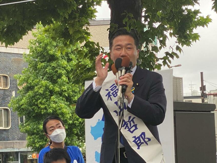 5回目の当選を目指す立憲の福山前幹事長