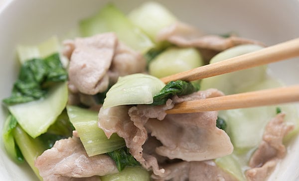 豚肉と青梗菜をお好みの味付けでどうぞ！