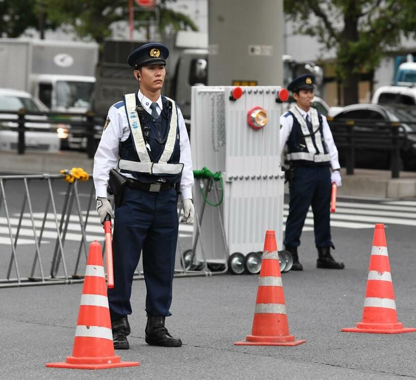 2019年10月、即位礼を前に強化される警備